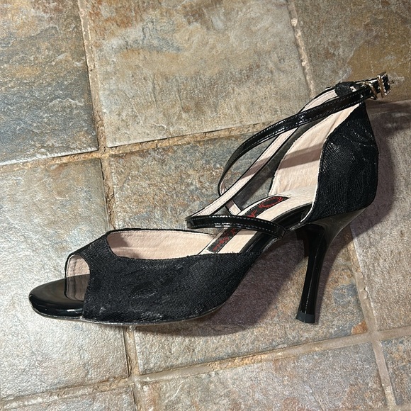 Natural Spin Ballroom 3” height heels dance shoes. Black lace. - Picture 8 of 9